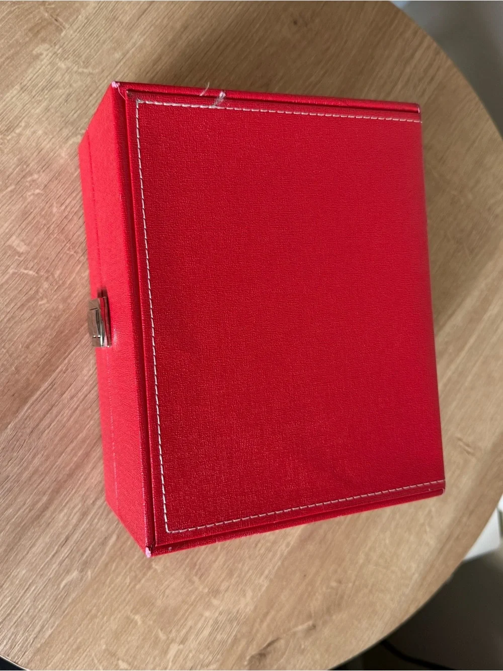 Cartier Red Watch Case with Metal Clasp